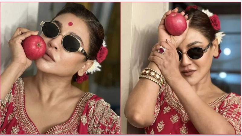 রহস্যময় ক্যাপশনে লাল আপেল হাতে হাজির জয়া আহসান