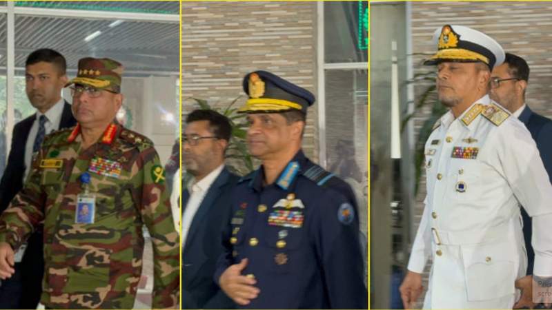 আইনশৃঙ্খলার বিষয়ে ৩ বাহিনীর প্রধানের সঙ্গে ইসির বৈঠক