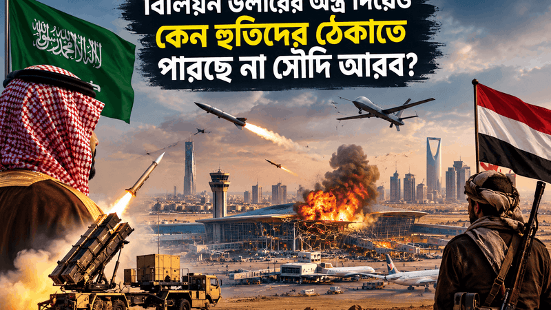বিলিয়ন ডলারের অস্ত্র দিয়েও কেন হুতিদের ঠেকাতে পারছে না সৌদি আরব?